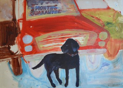 Rex at the Used Car Lot - Three months guarantee by Brenda Brin Booker